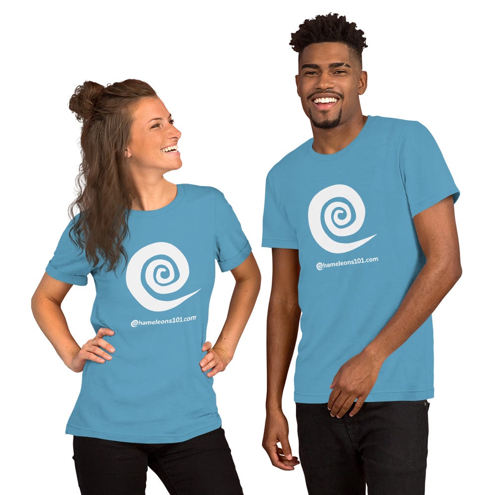 Light Blue Chameleons 101 Short-Sleeve Unisex T-Shirt - Image 2
